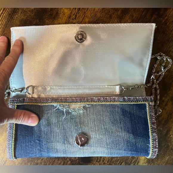 Retro Remix | women’s embellished blue denim purse - Picture 8 of 14